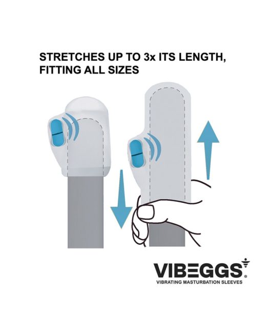 VIBEGGS - Ribs Delight - Vibrating Masturbation Sleeve - White - Image 2