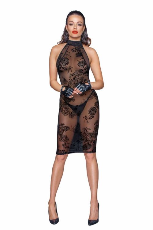 Midi tulle dress with velvet straps in the back - S - Image 3