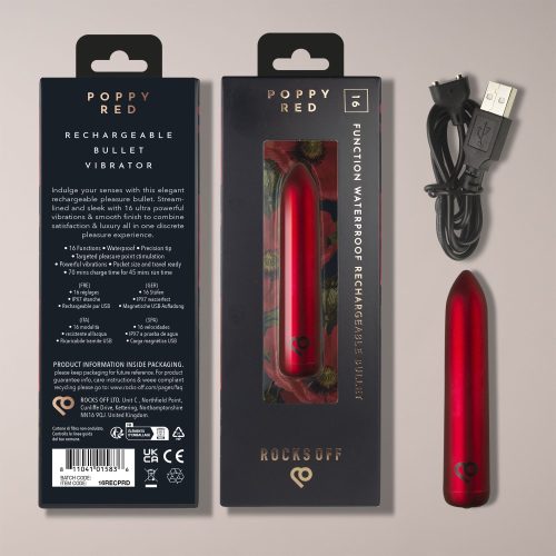 RO 90 Rechargeable bullet - Poppy Red - Image 3