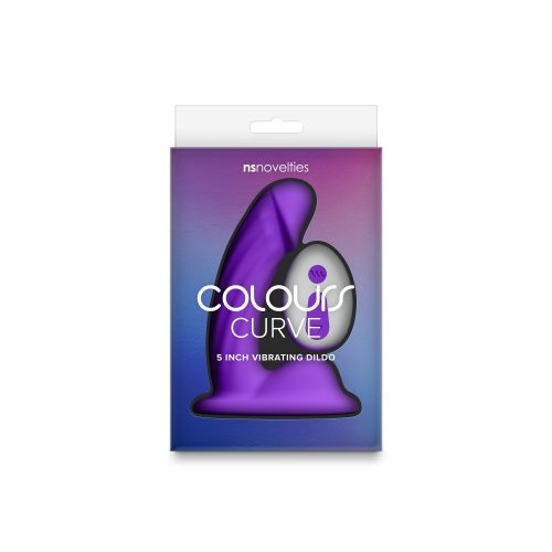 Colours - Curve - Vibrating - 5" Dildo - Purple - Image 4