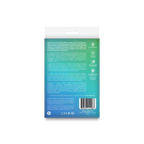 Colours - Curve - Vibrating - 5" Dildo - Teal - Image 3