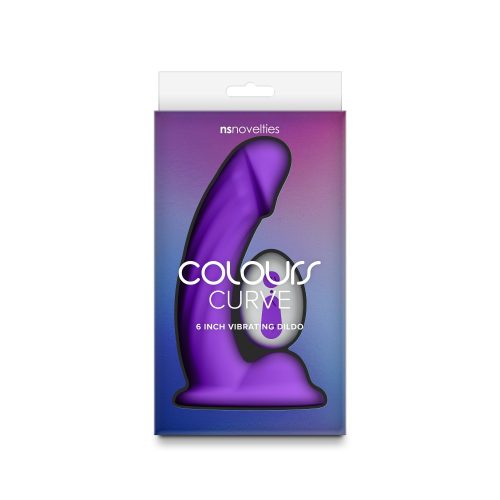 Colours - Curve - Vibrating - 6" Dildo - Purple - Image 4