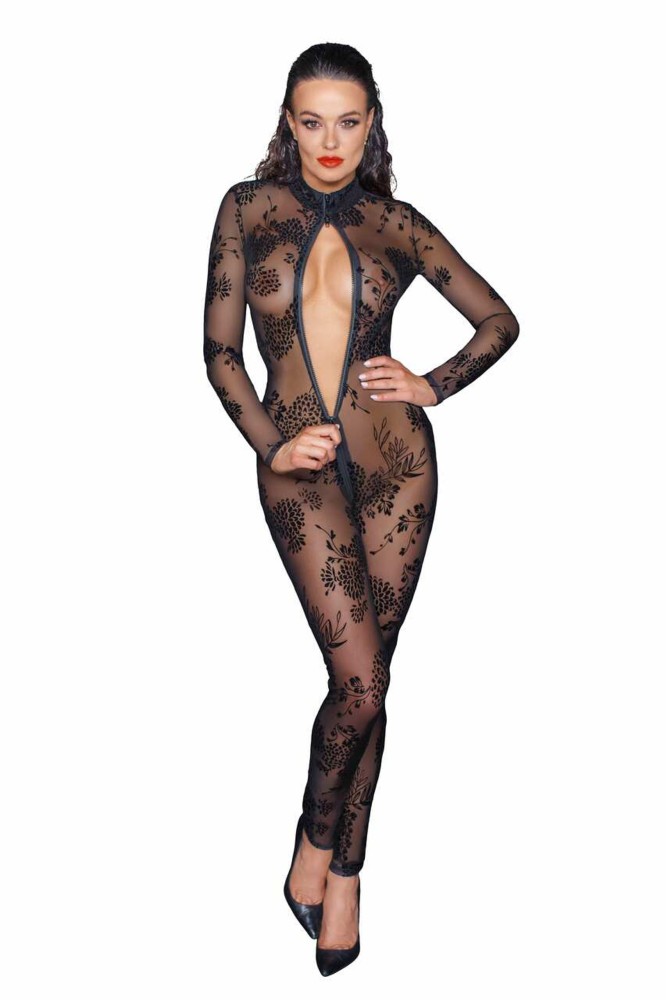Long tulle overall with 3 way zipper - L
