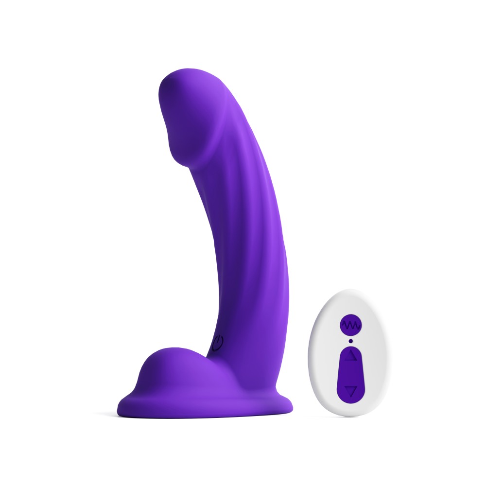 Colours - Curve - Vibrating - 6" Dildo - Purple